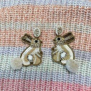 Beaded Bunny Earrings